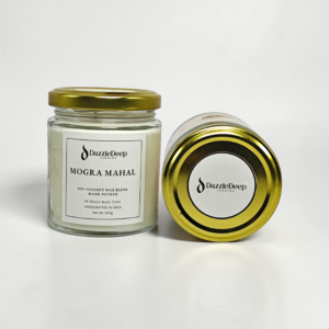mogra soy wax candle india dazzledeep