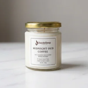 Midnight Oud Coffee Soy Coconut Wax Candle India | Luxury Long Lasting Candle – DazzleDeep