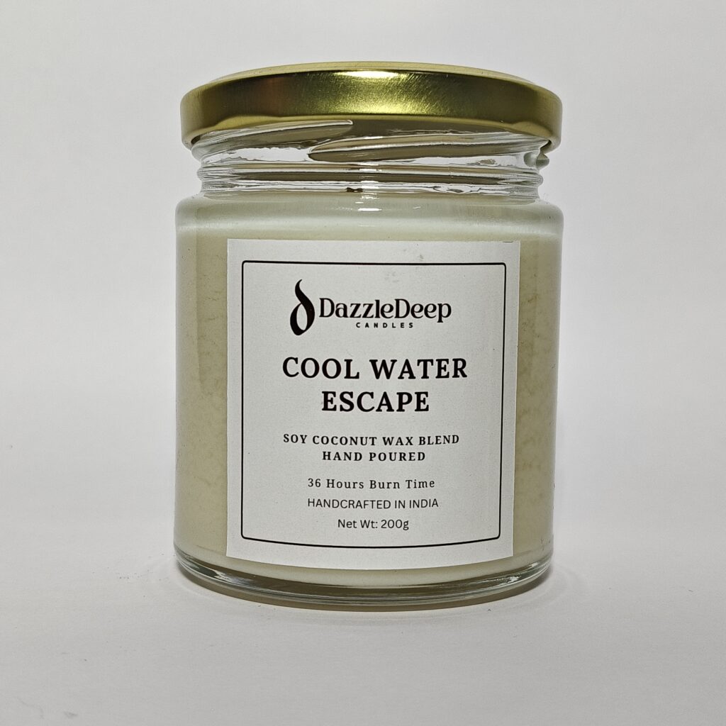 Cool Water Escape – Luxury Soy Coconut Wax Candle | Fresh & Relaxing Scent 1 Cool Water Escape