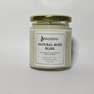 Natural Rose Bliss Scented Candle